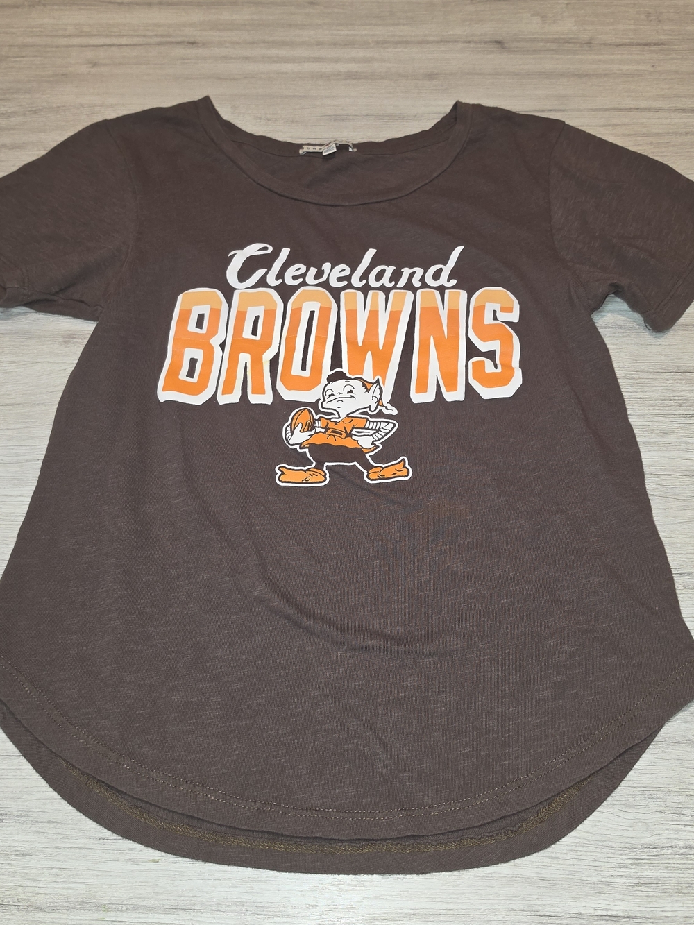 Junk Food Cleveland Browns Short Sleeve Shirt Women's Brown Size XS